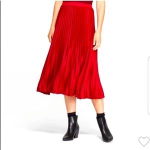 A New Day pleated red skirt